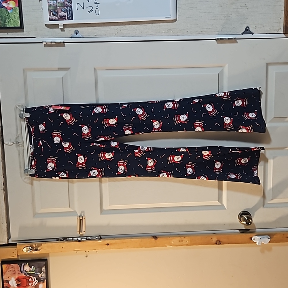 CELEBRATE TOGETHER HIGH RISE SANTA FLARE LEGGING: BLUE: NEW WITH TAGS: SIZE XS